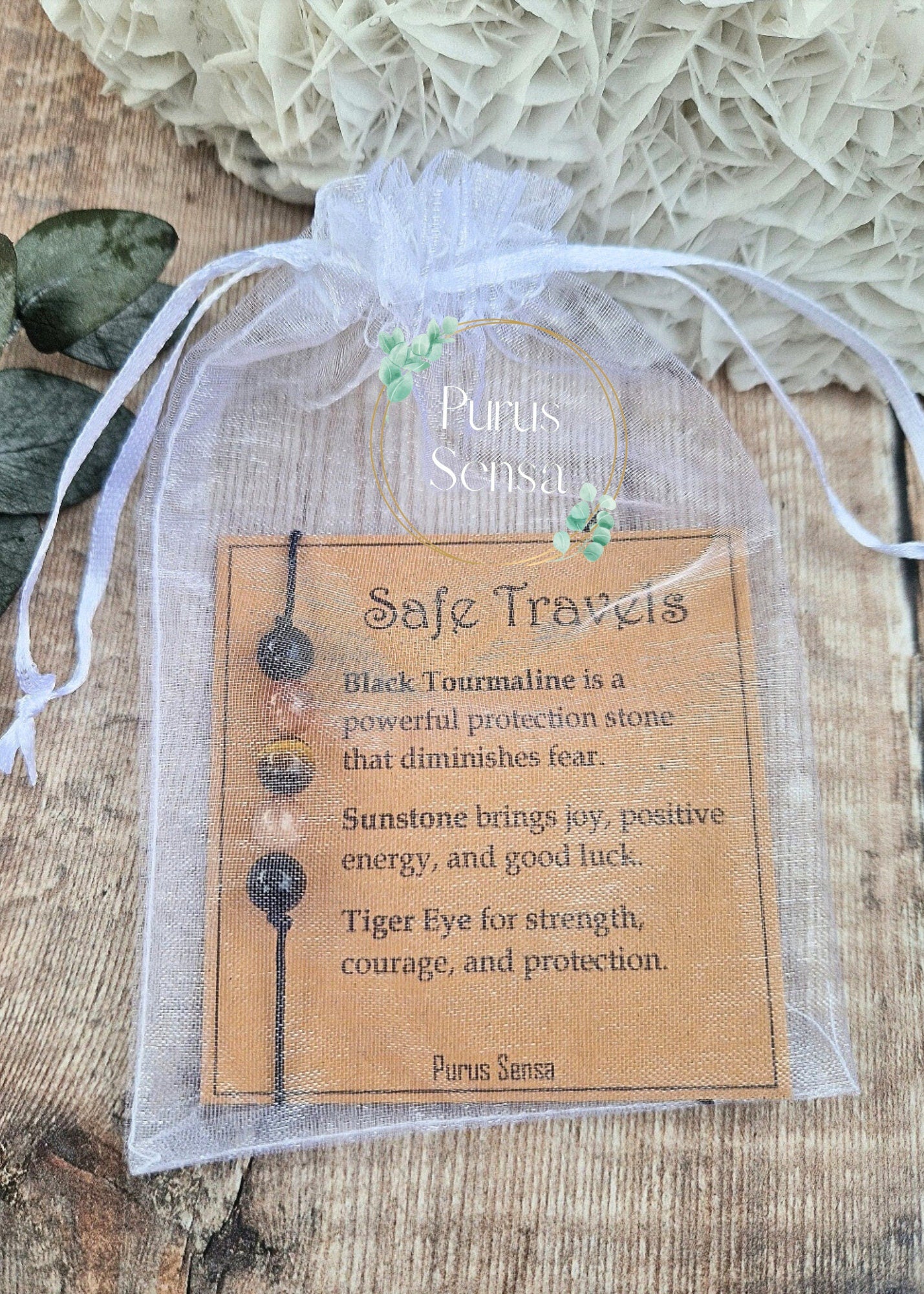 SAFE TRAVELS 5 bead crystal bracelet / anklet