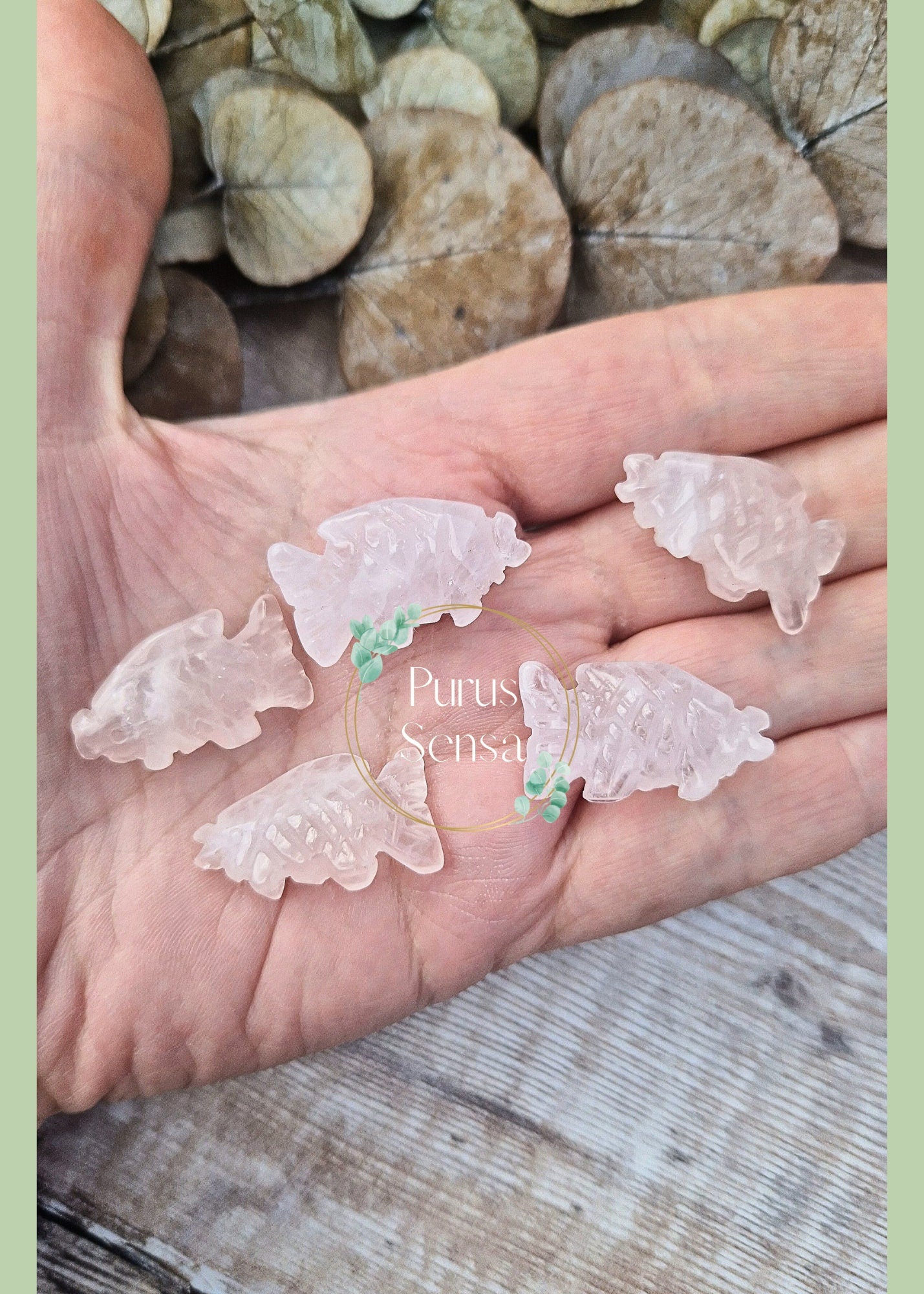 Rose quartz kissing fish crystal engagement wedding gift