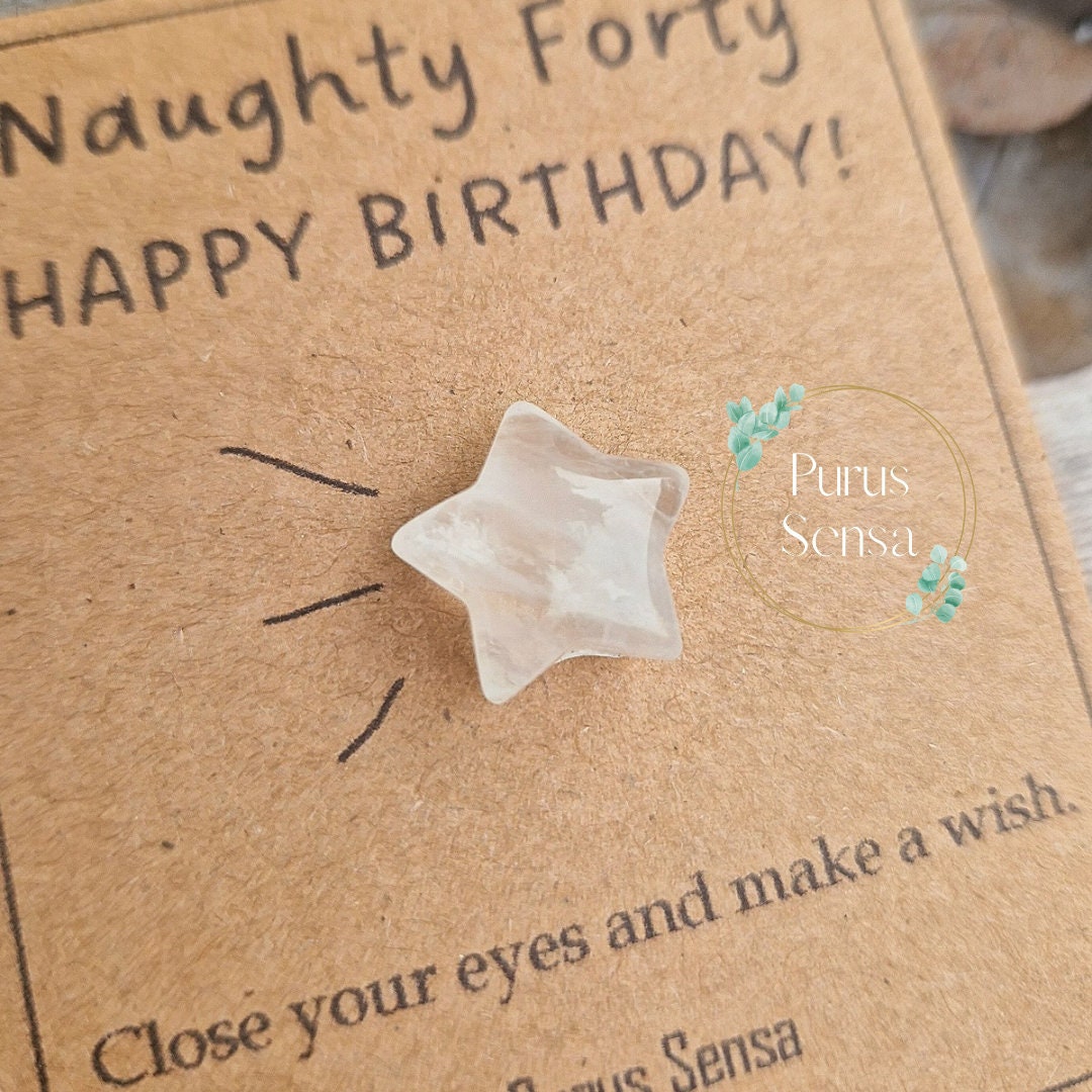 Naughty forty 40th birthday crystal gift
