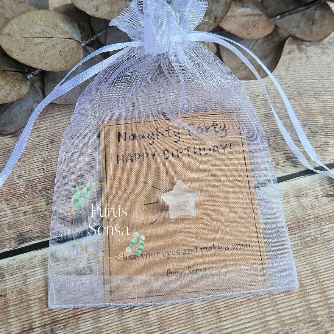 Naughty forty 40th birthday crystal gift