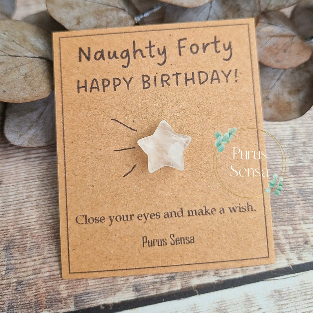 Naughty forty 40th birthday crystal gift