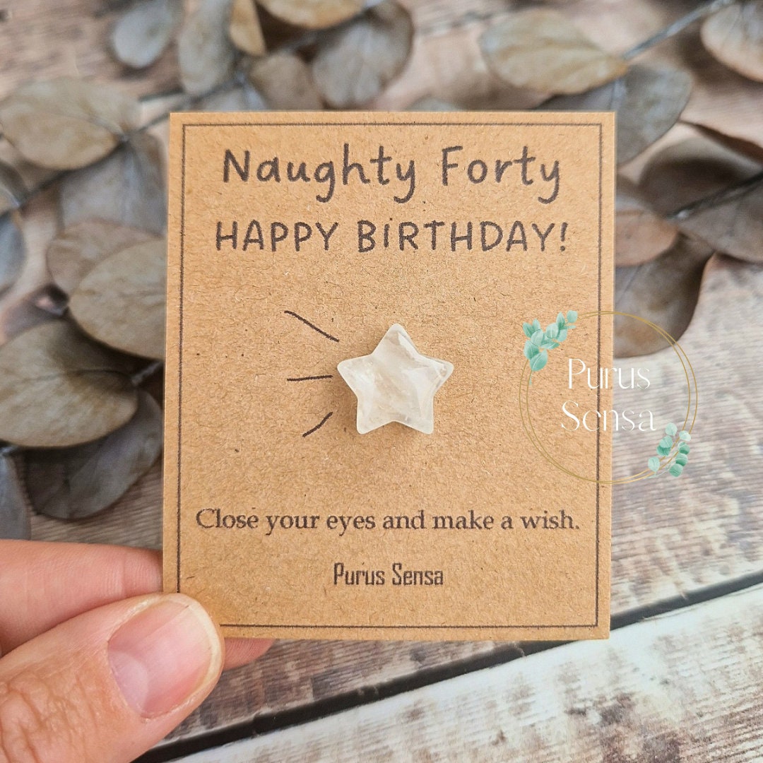 Naughty forty 40th birthday crystal gift