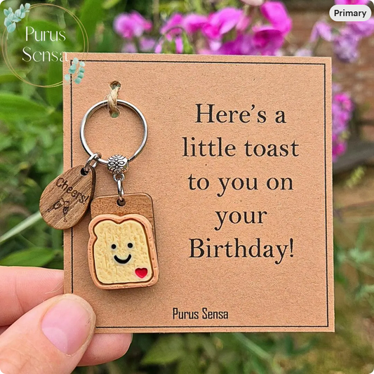 Birthday Toast Keyring