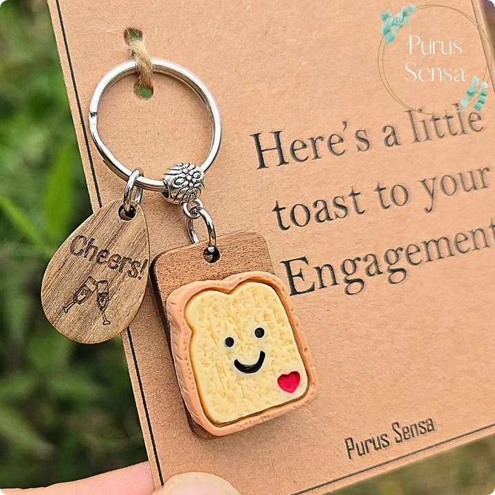 Engagement Toast Keyring