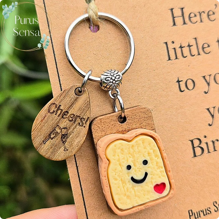 Birthday Toast Keyring