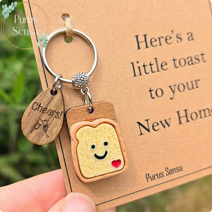 New Home Toast Keyring