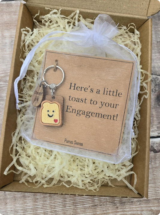 Engagement Toast Keyring