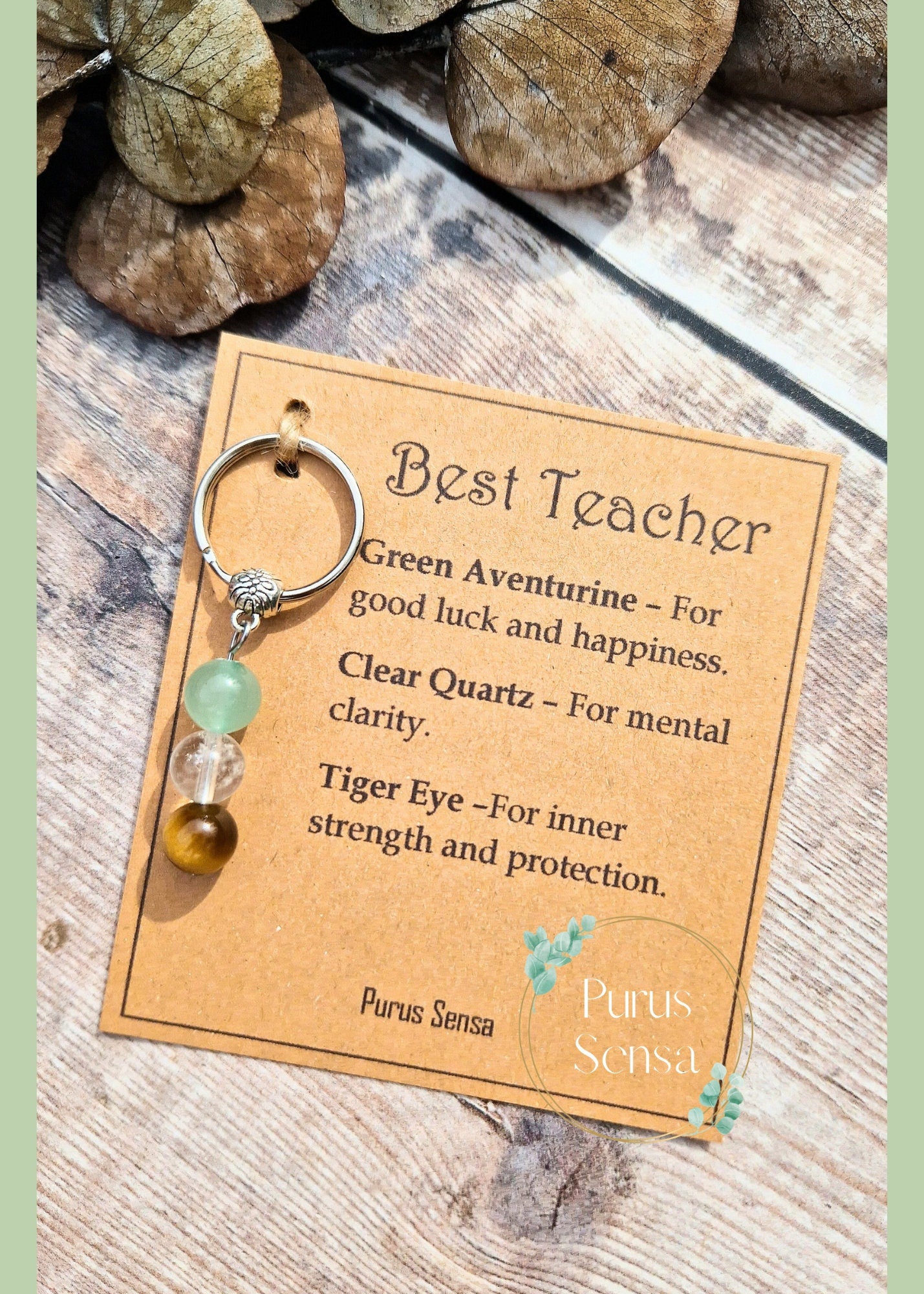 Teacher TA crystal keyring gift