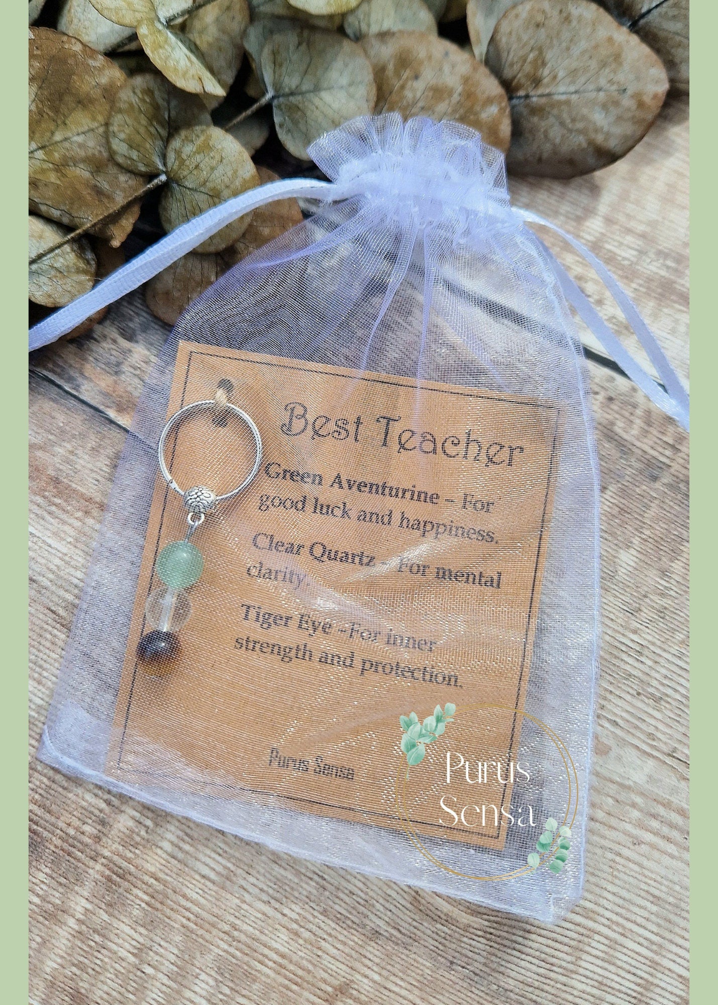 Teacher TA crystal keyring gift