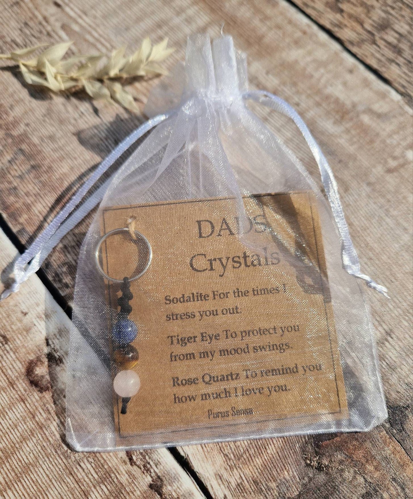 Dads Crystals Twisty Keyring