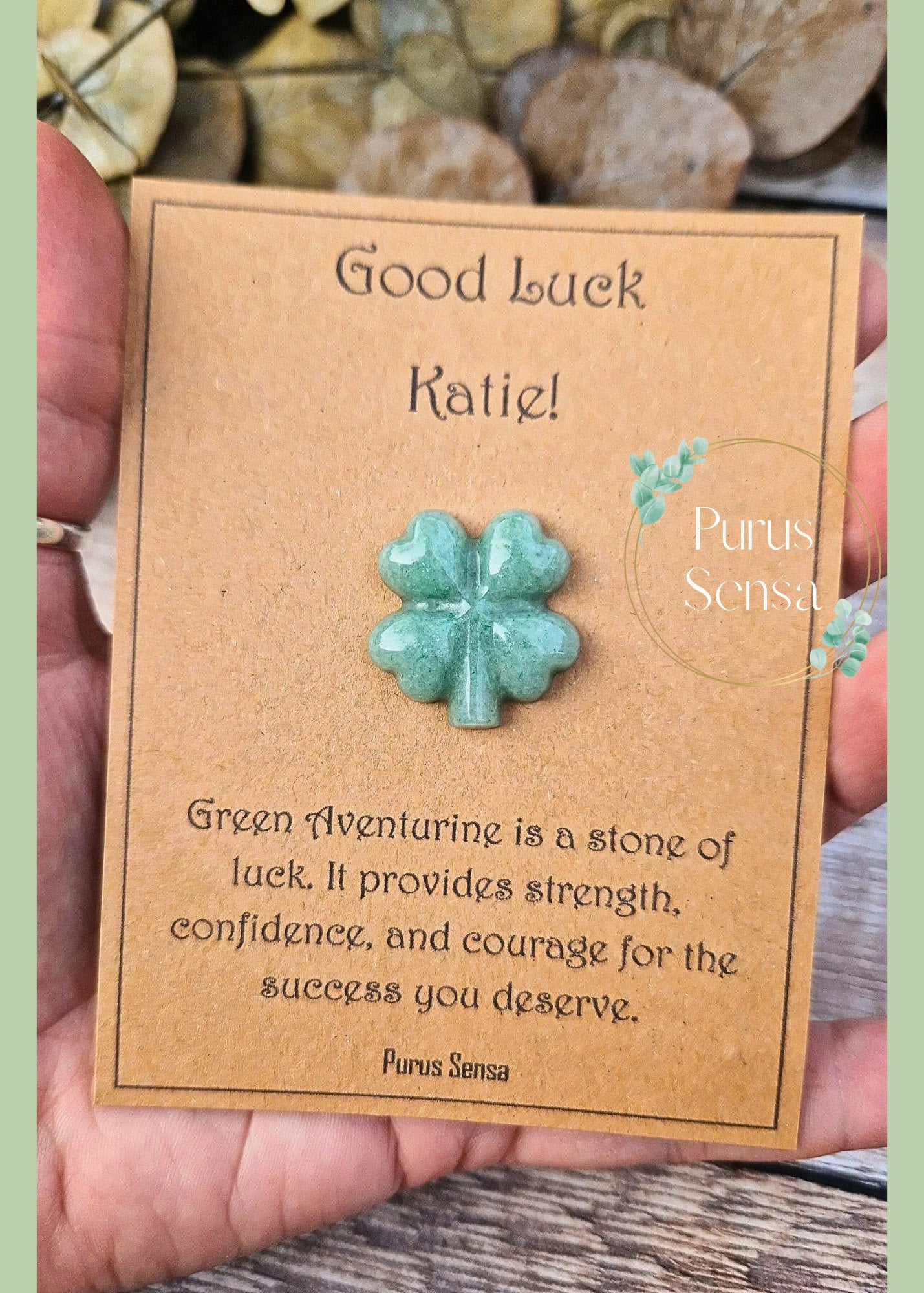 personalised shamrock good luck lucky charm gift