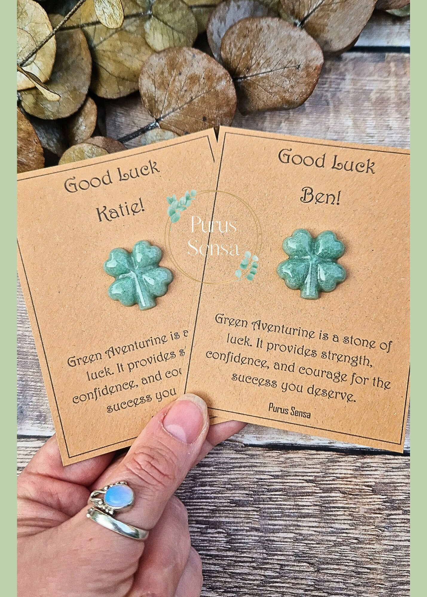 personalised shamrock good luck lucky charm gift