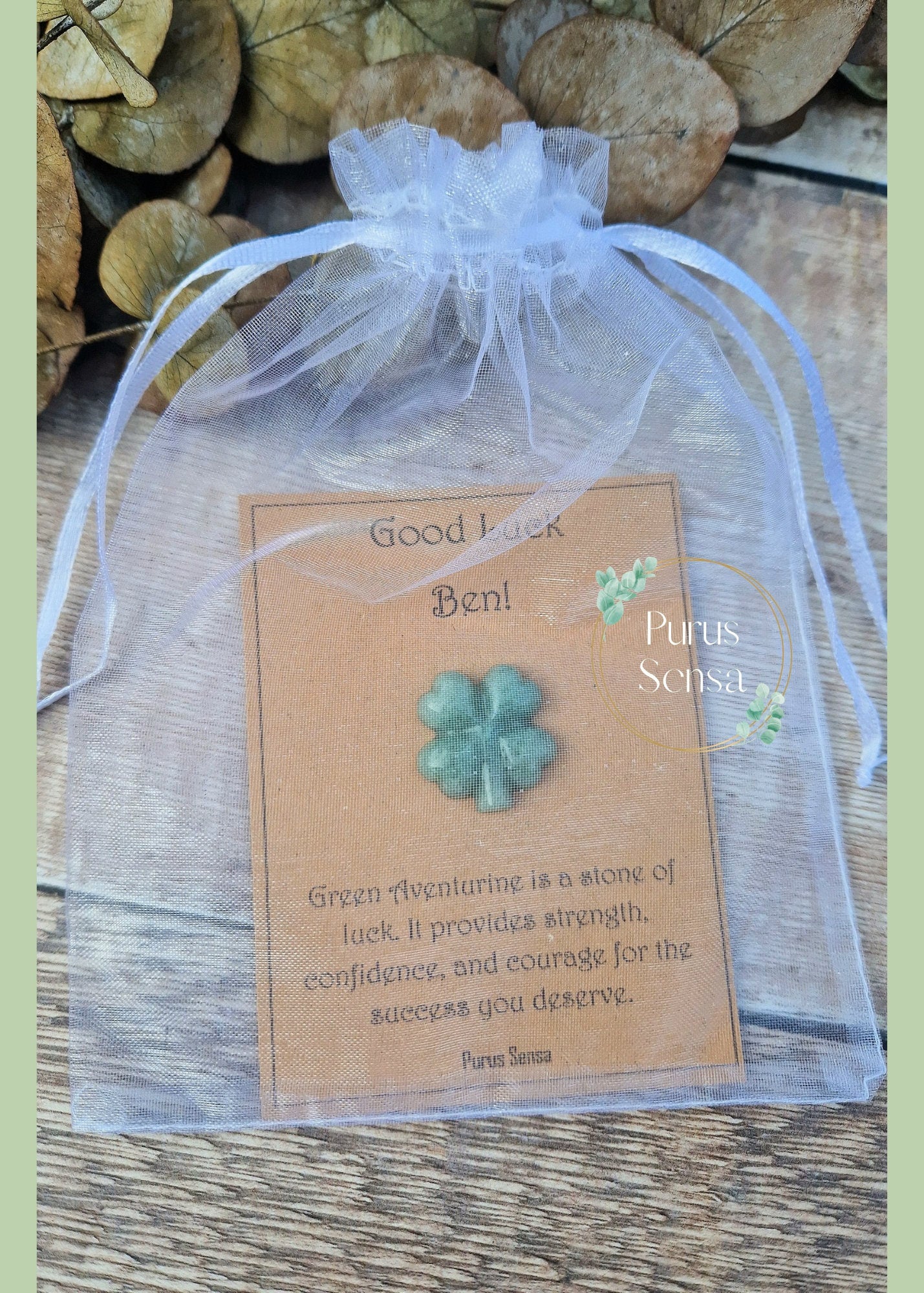 personalised shamrock good luck lucky charm gift