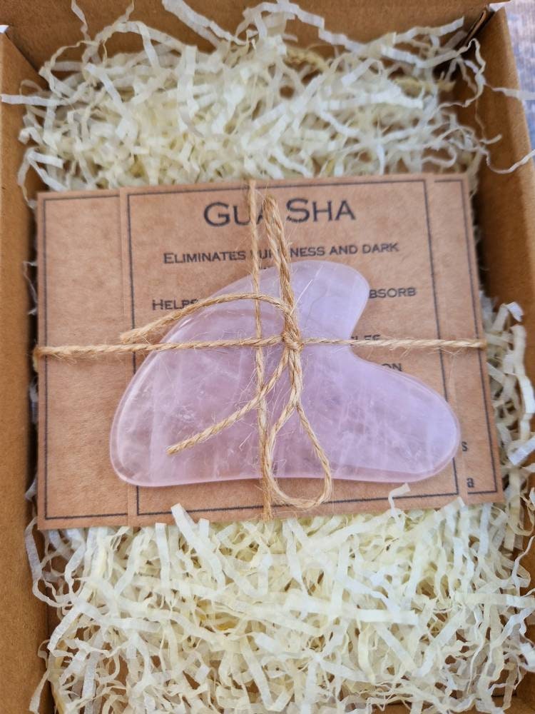 Rose quartz Gua Sha Gift set