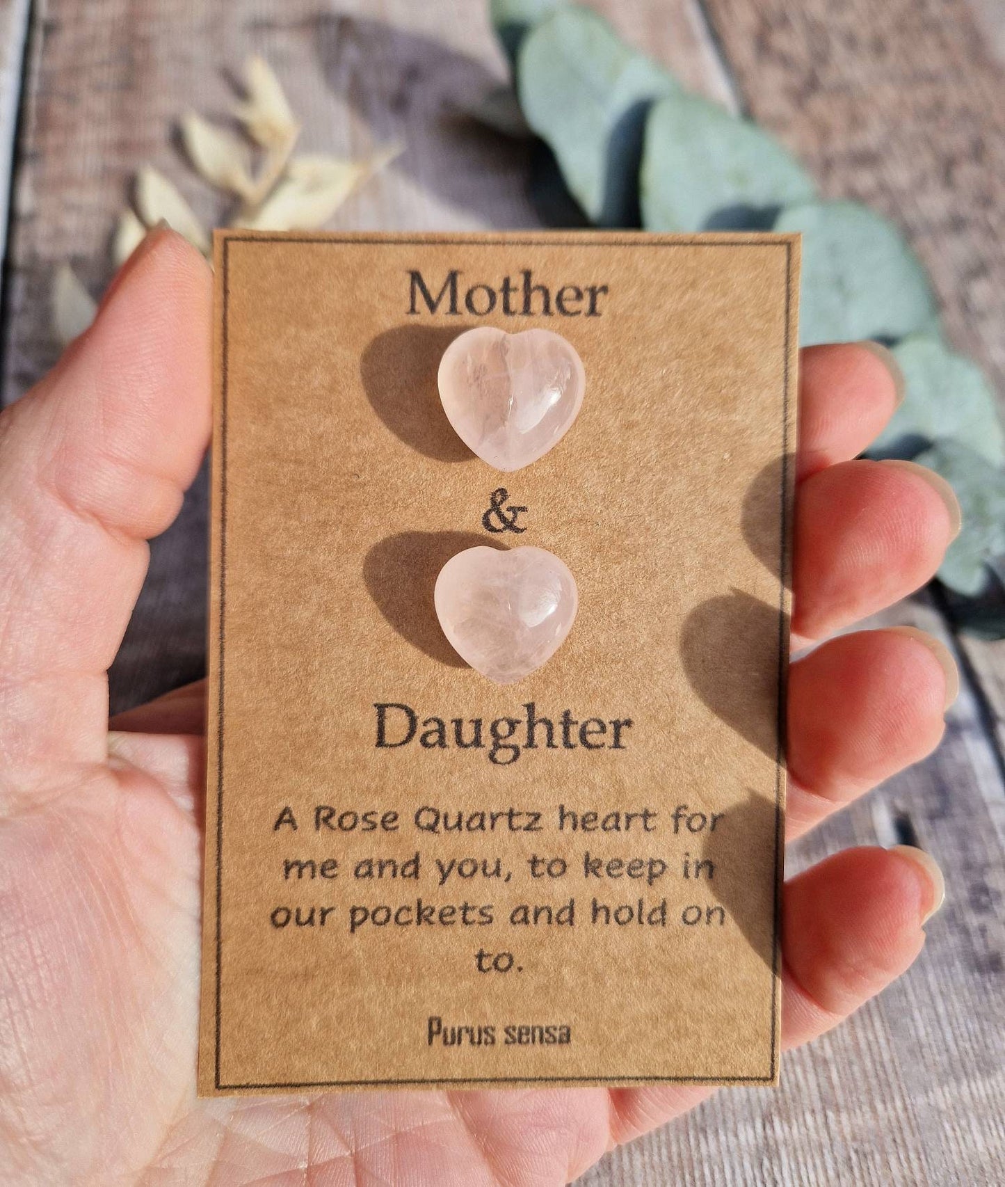 Mother & Daughter rose quartz crystal gift