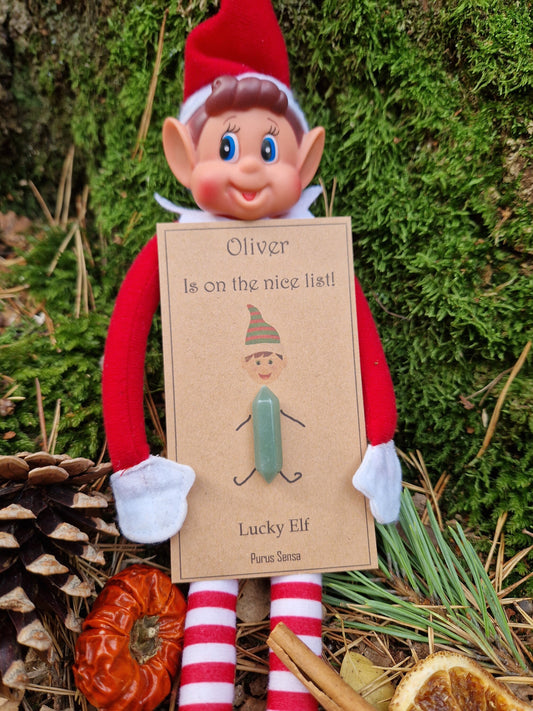 PERSONALISED Christmas crystal Elf Nice List Gift