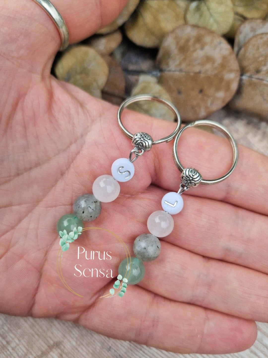 New Beginings crystal keyring personalised