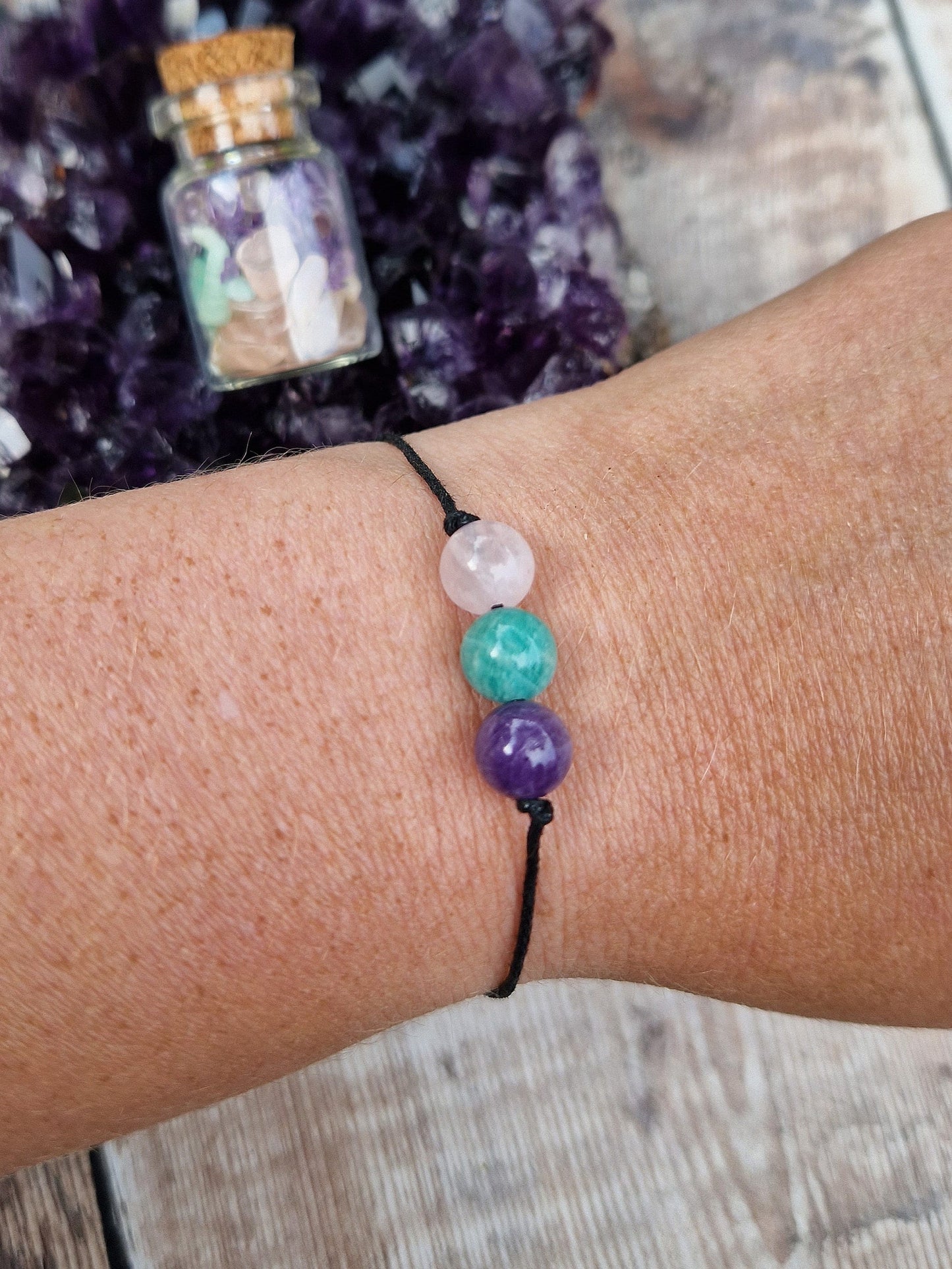 SLEEP-WELL bracelet with crystal wish bottle