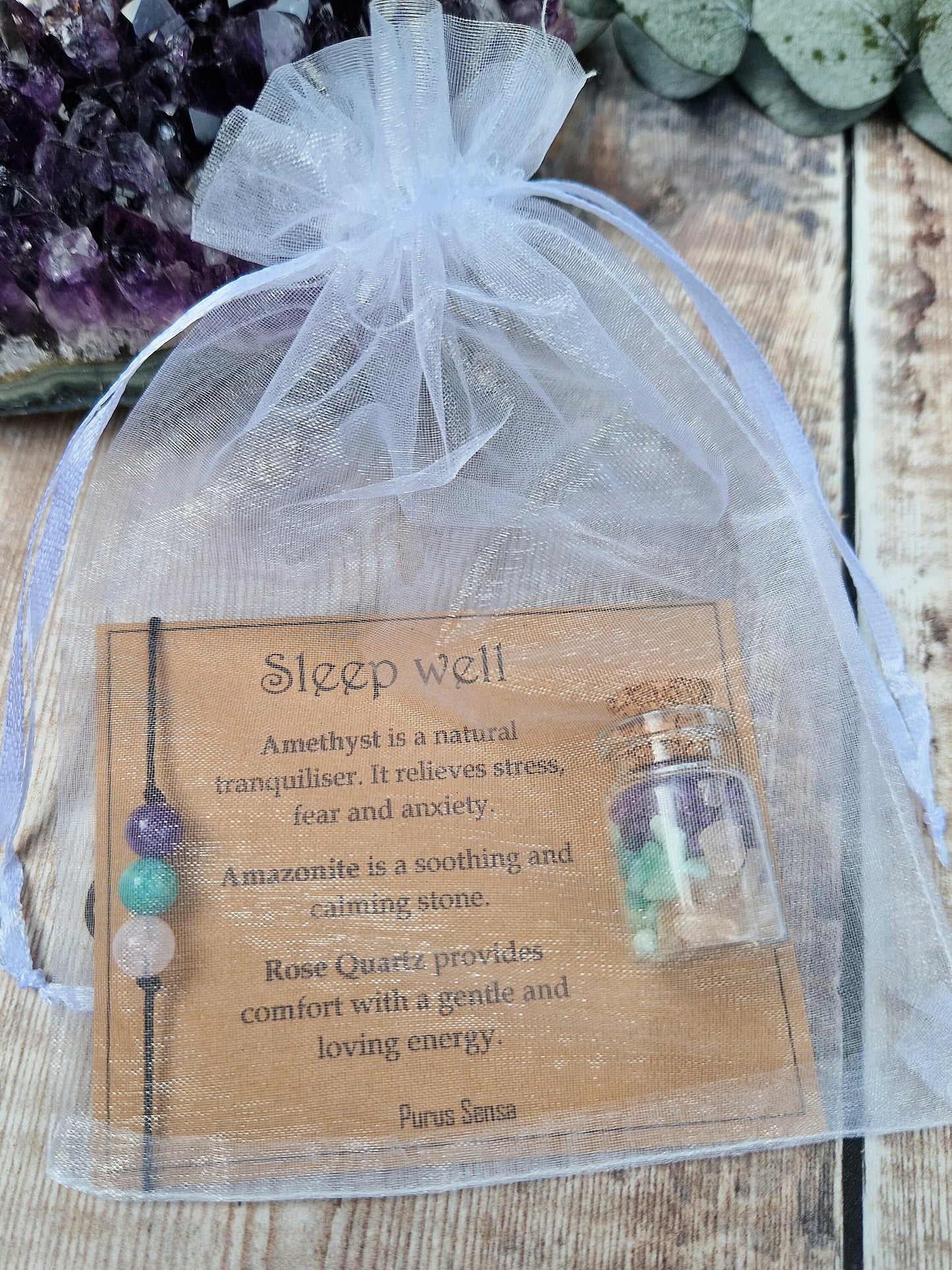 SLEEP-WELL bracelet with crystal wish bottle