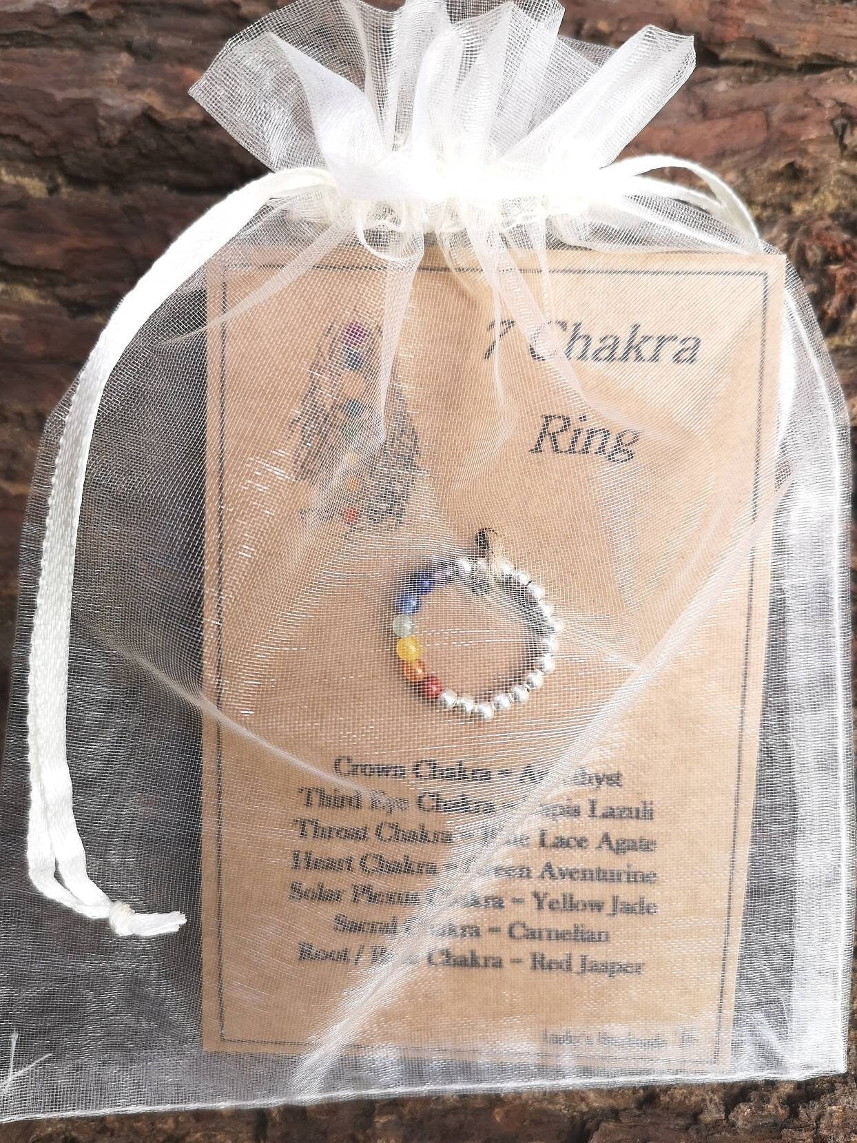 Genuine 7 Chakra Gemstone Ring