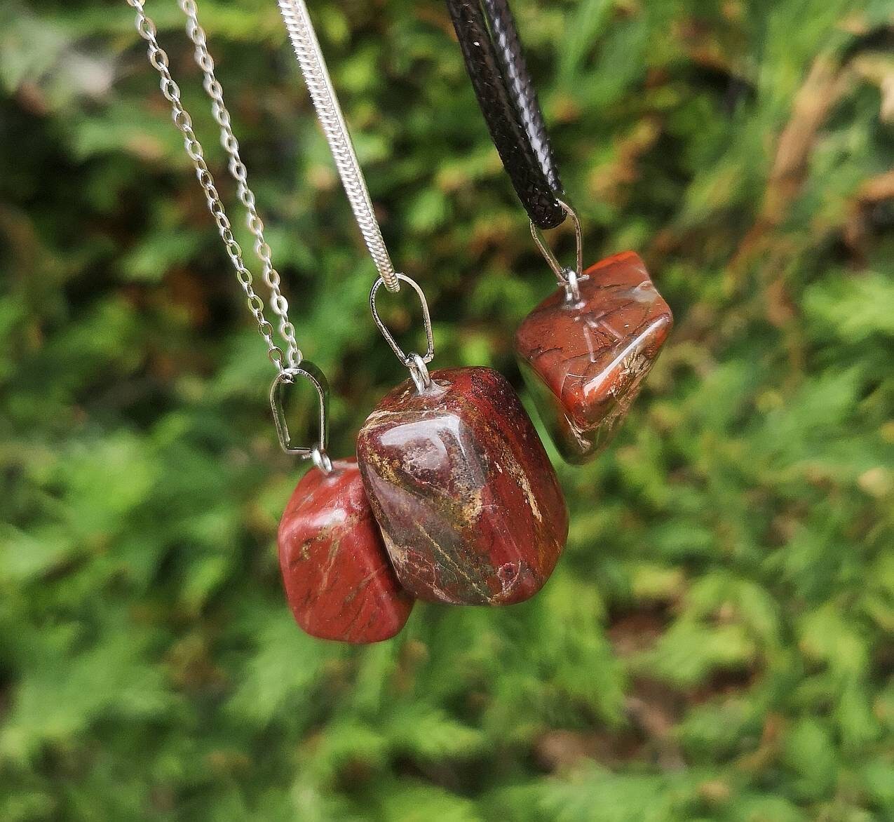 Beautiful Red Jasper Pendant Necklace