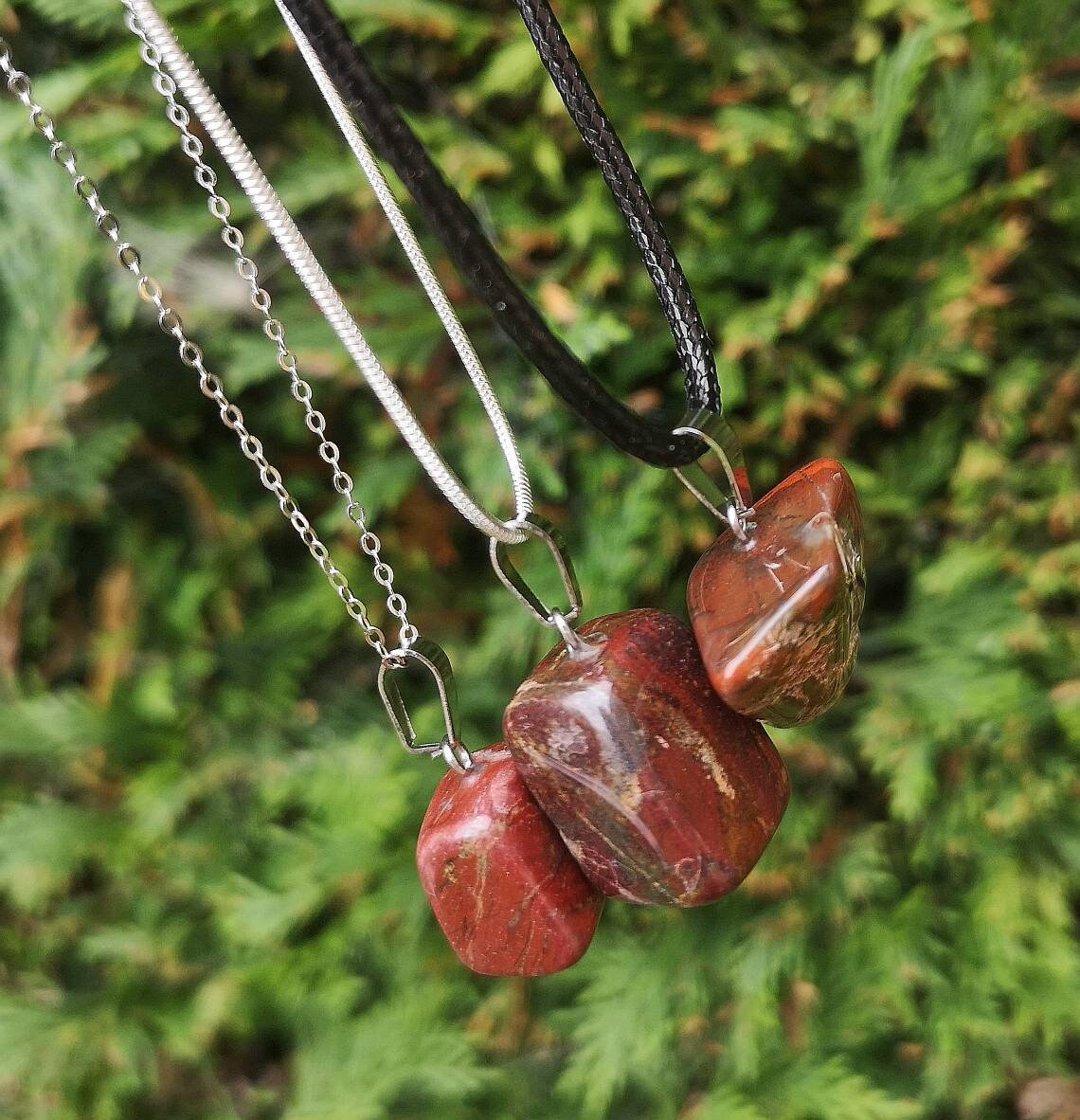 Beautiful Red Jasper Pendant Necklace