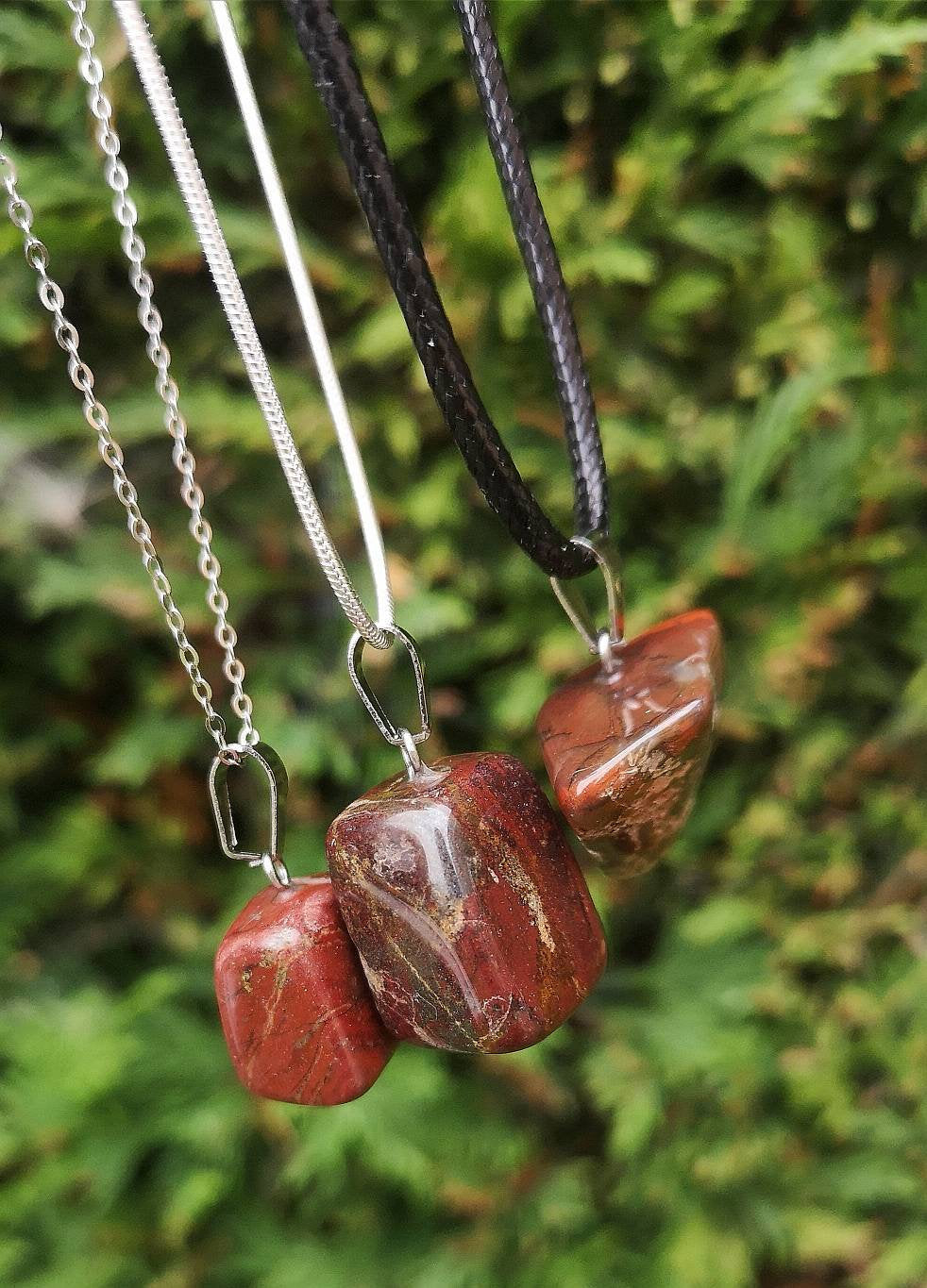 Beautiful Red Jasper Pendant Necklace