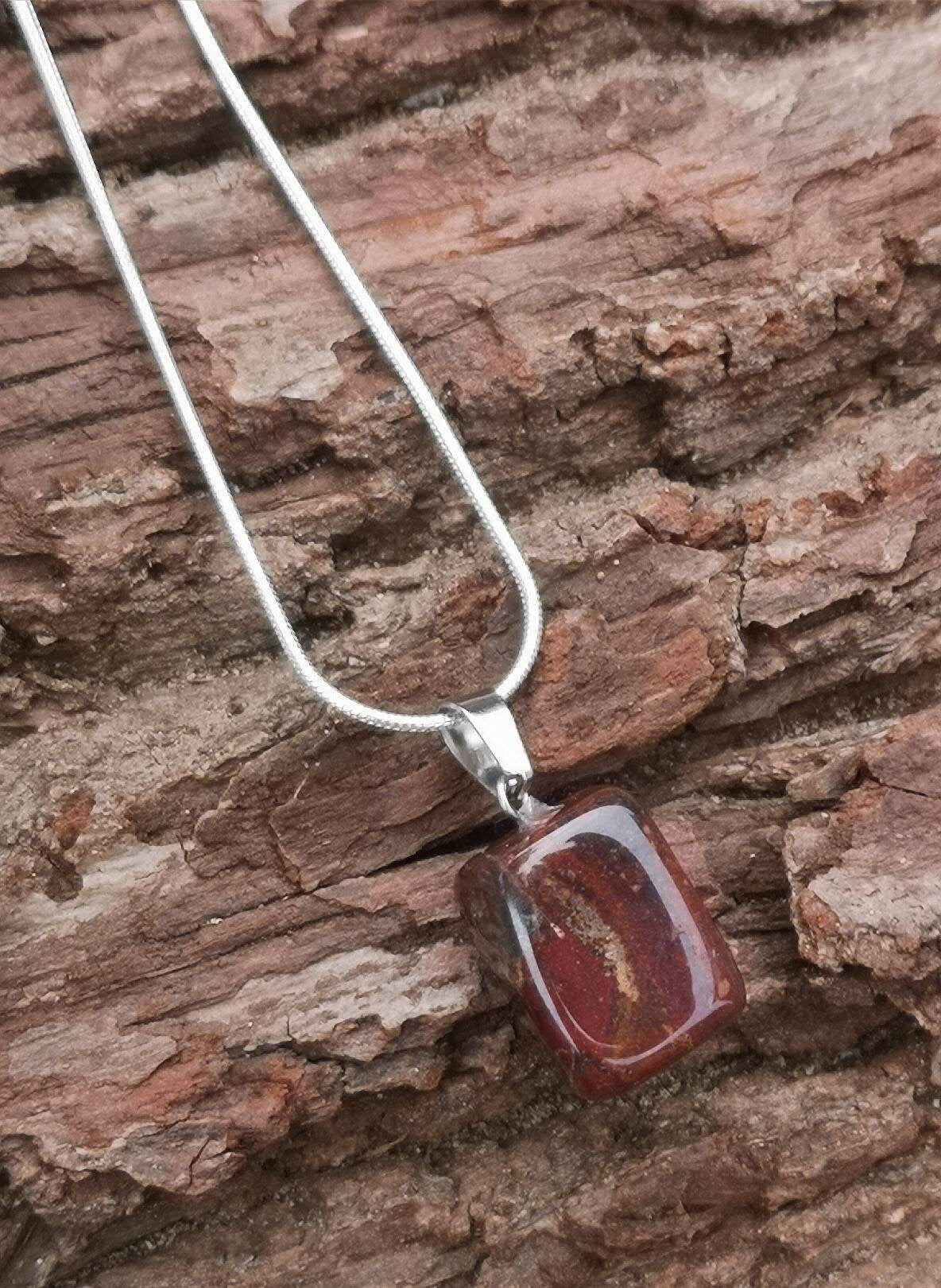 Beautiful Red Jasper Pendant Necklace