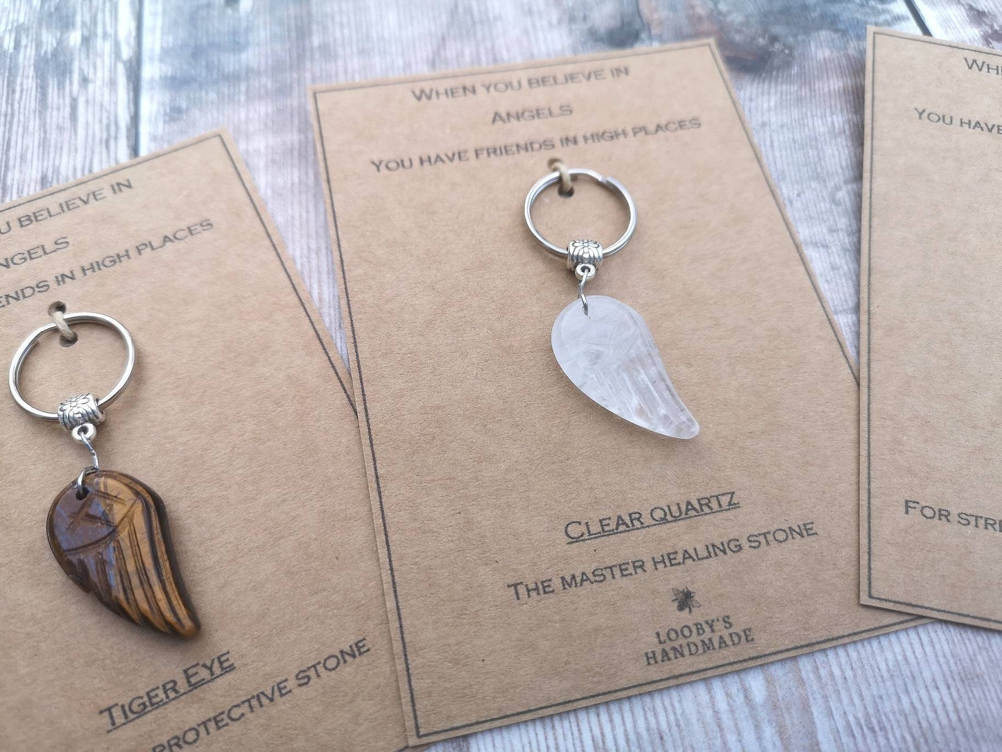 Angel wing keyring