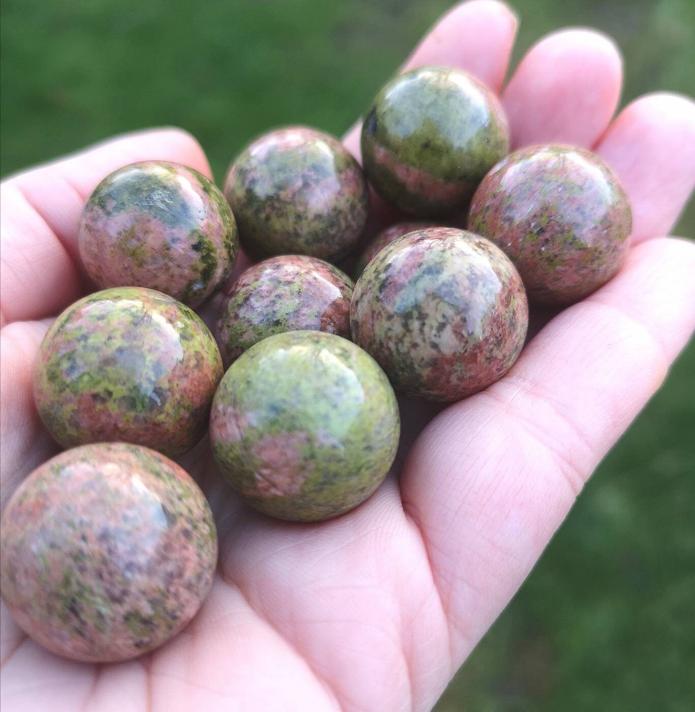 Premium Unakite mini sphere