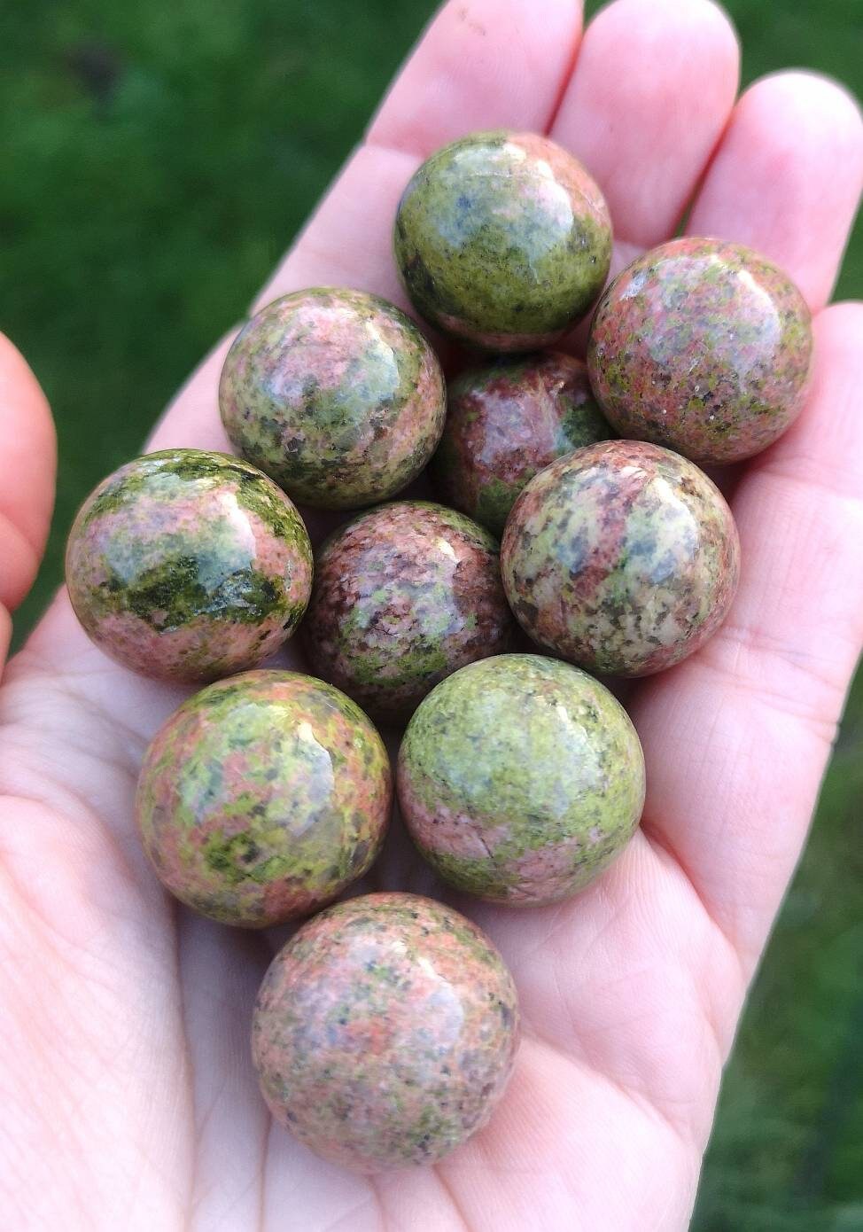 Premium Unakite mini sphere