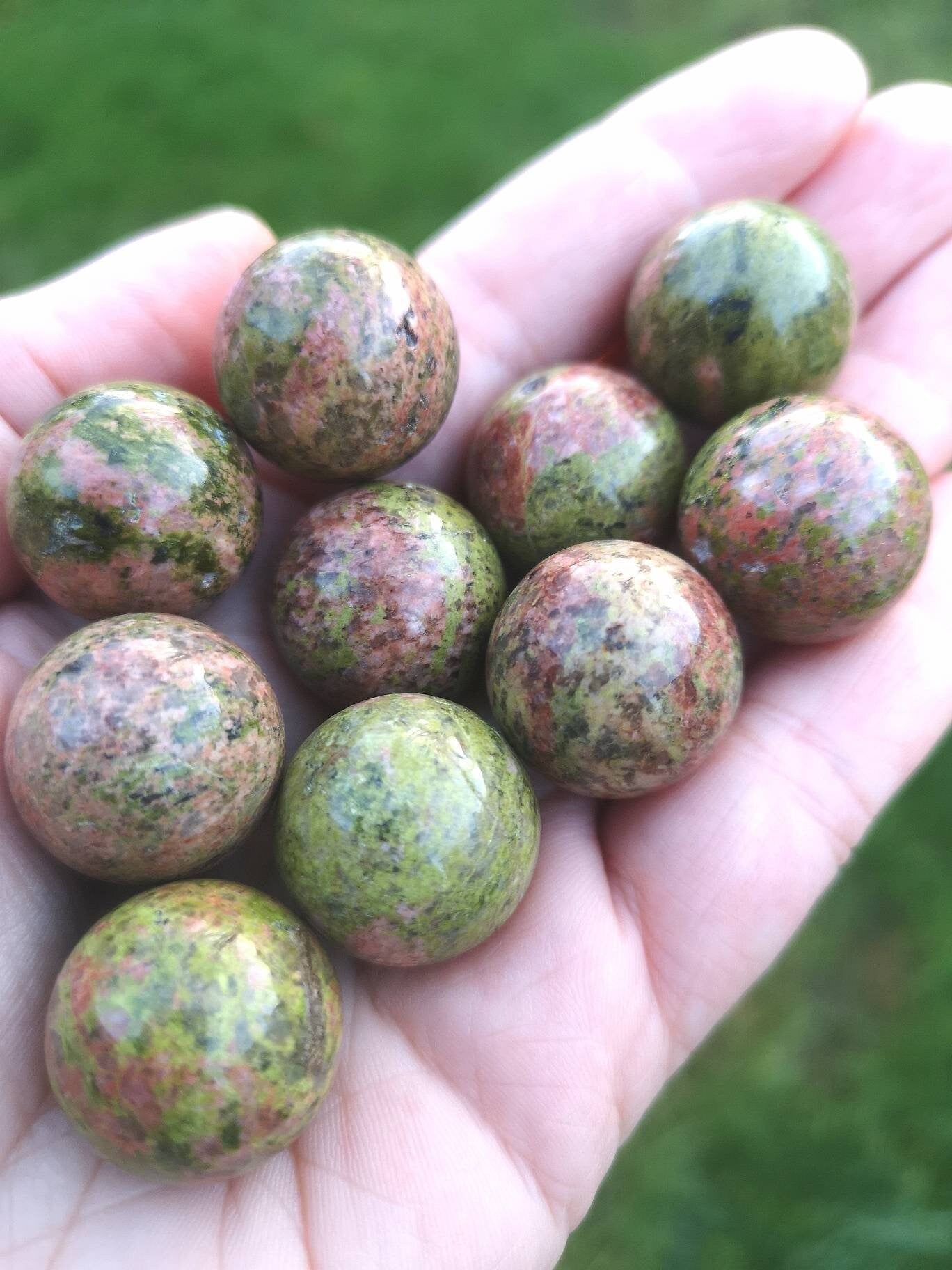 Premium Unakite mini sphere