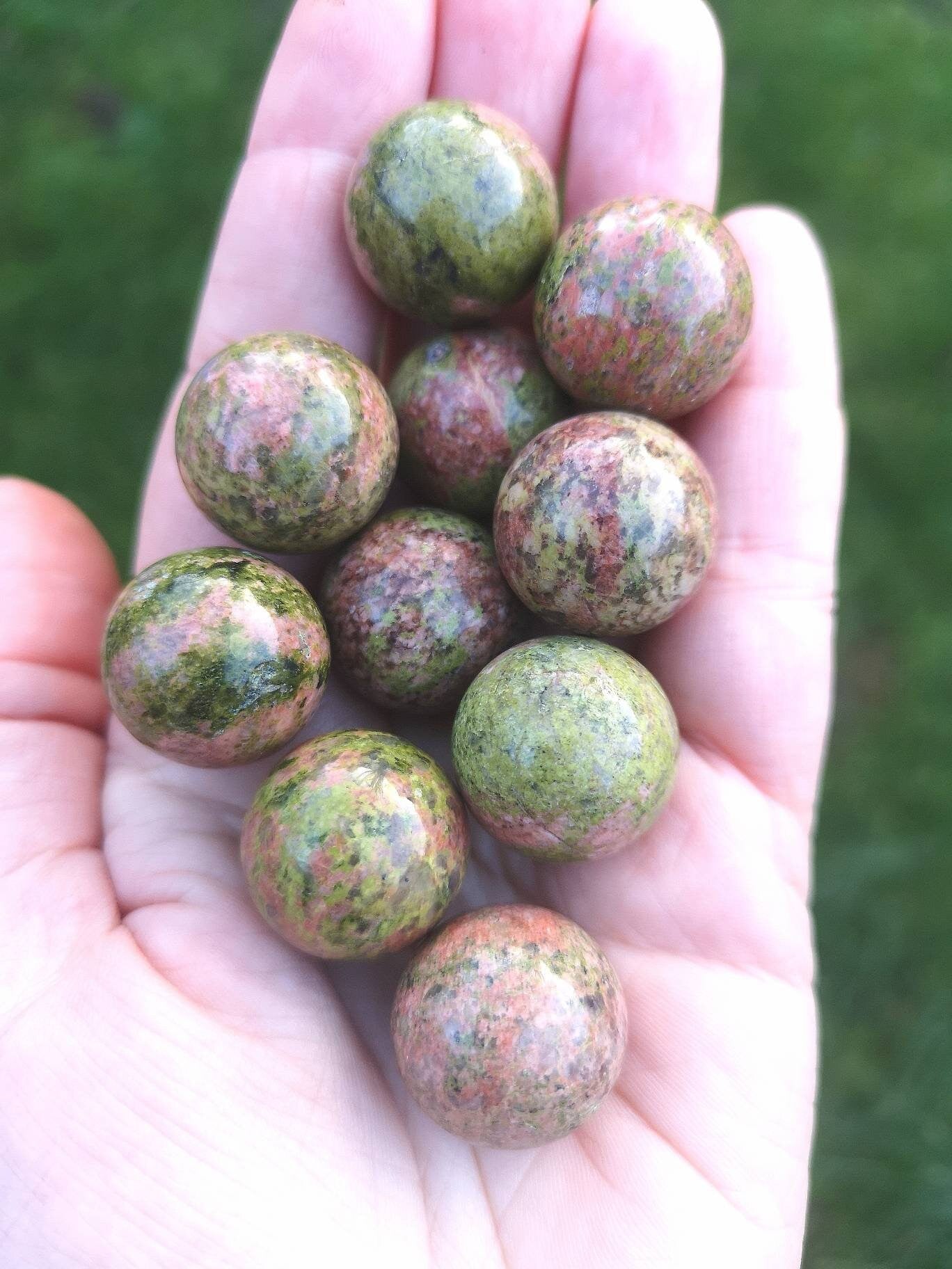 Premium Unakite mini sphere