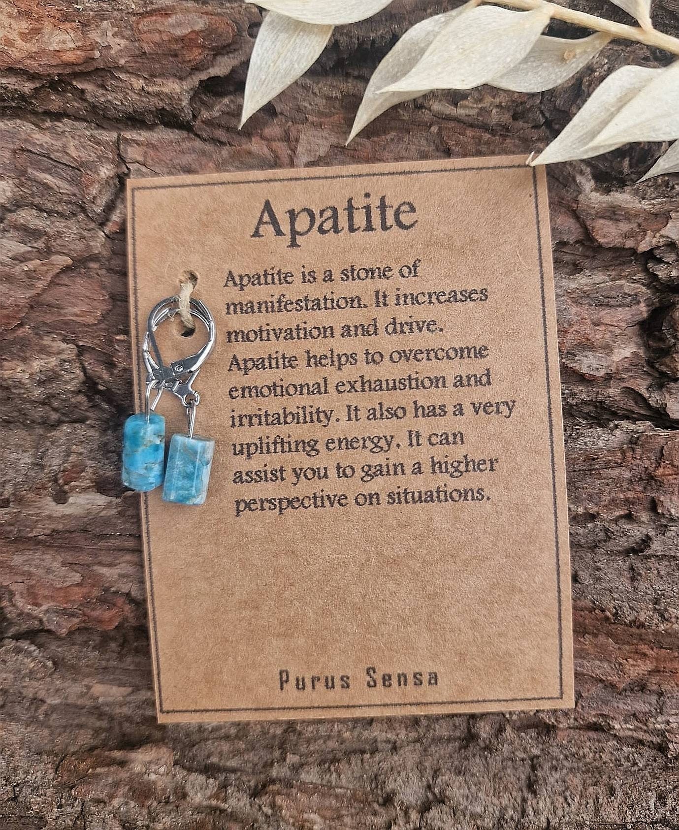 Apatite huggie hoop earrings