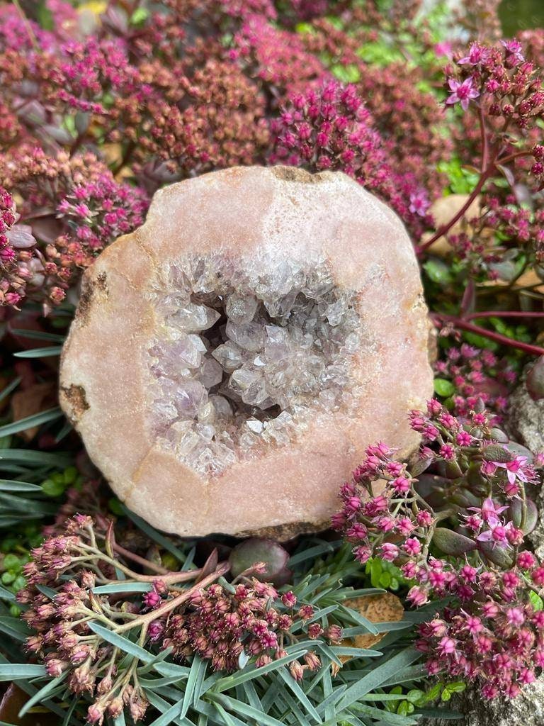 Large Natural Pink Amethyst polished raw crystal