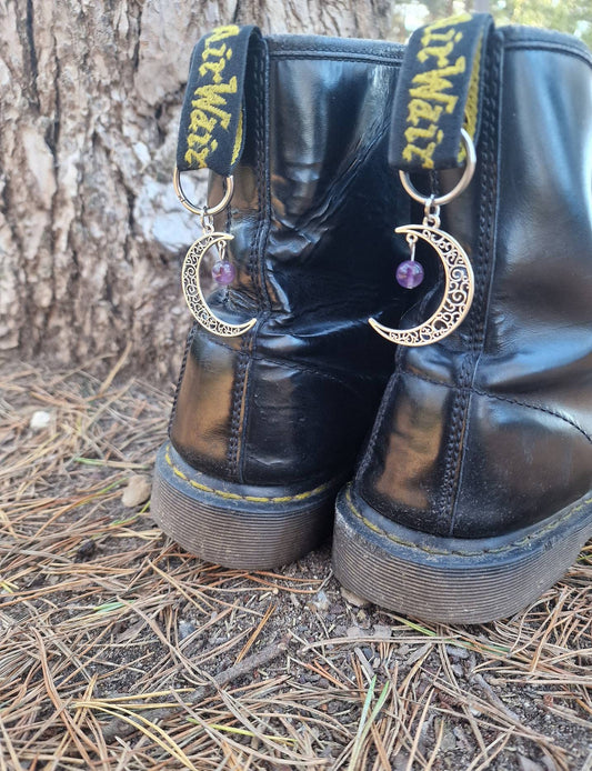 Amethyst Moon Boot Charms Tag