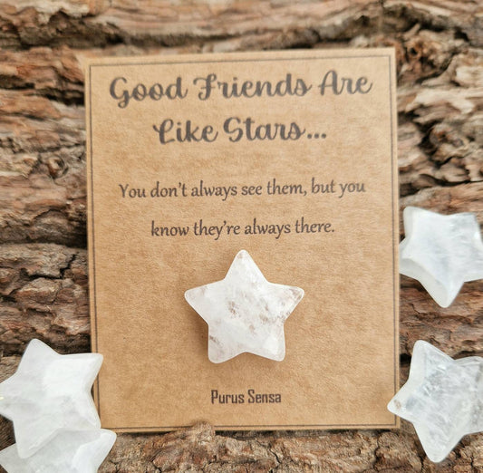 Cute Clear quartz friendship star gift