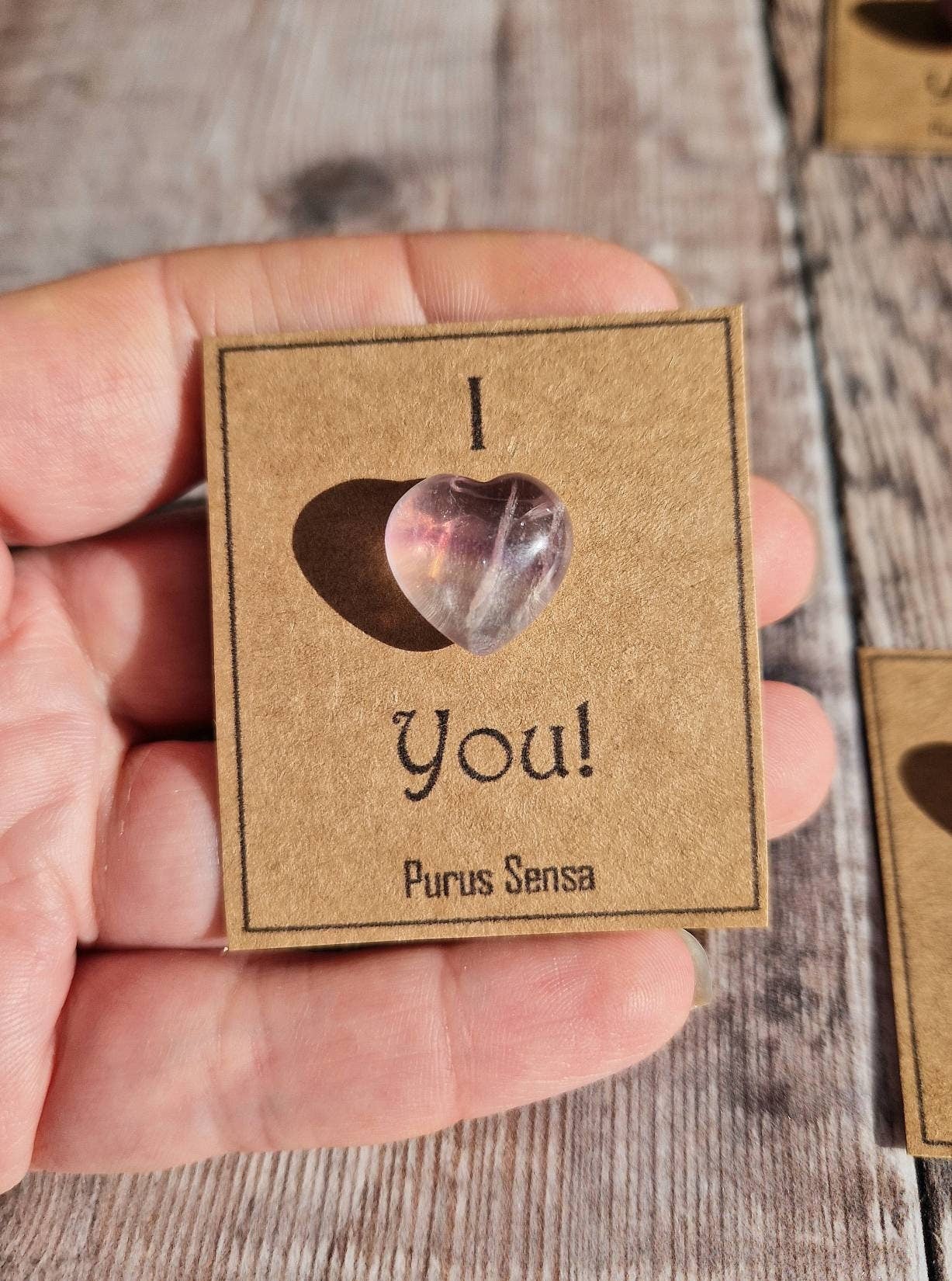 I love you cute mini crystal heart gift.