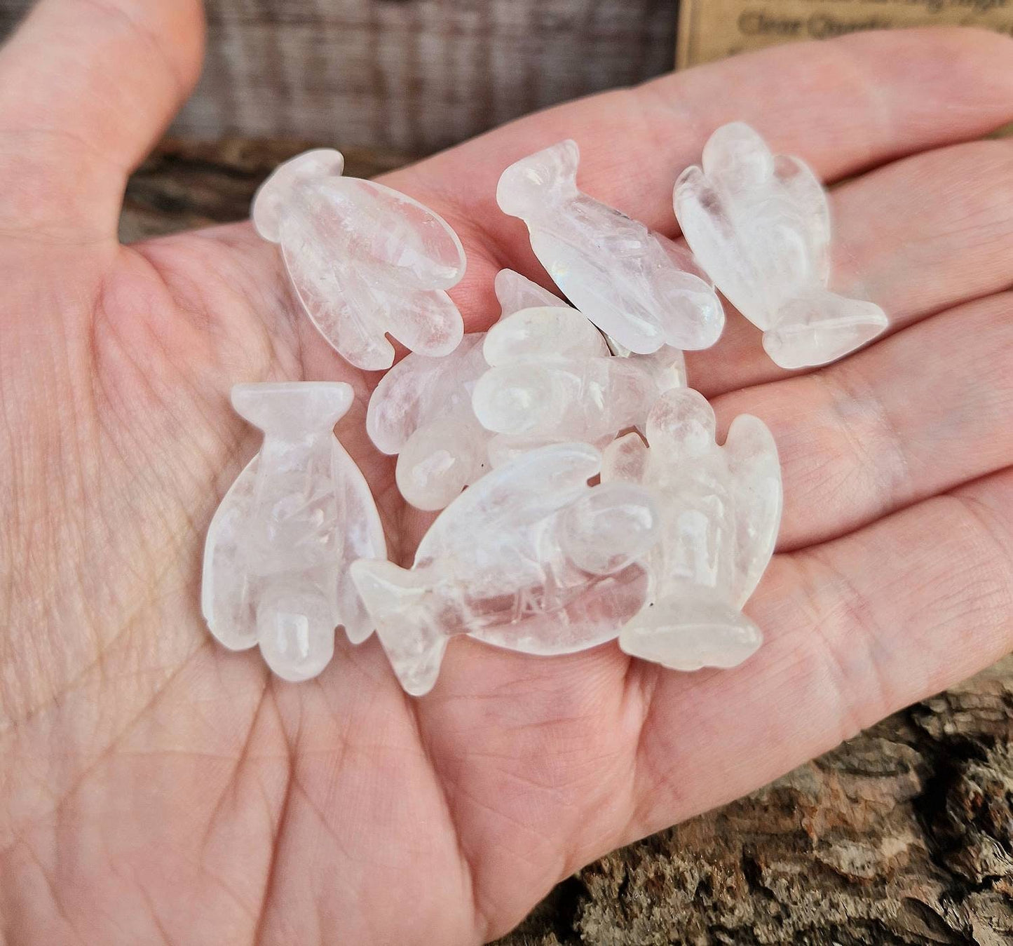 Guardian angel clear quartz crystal gift