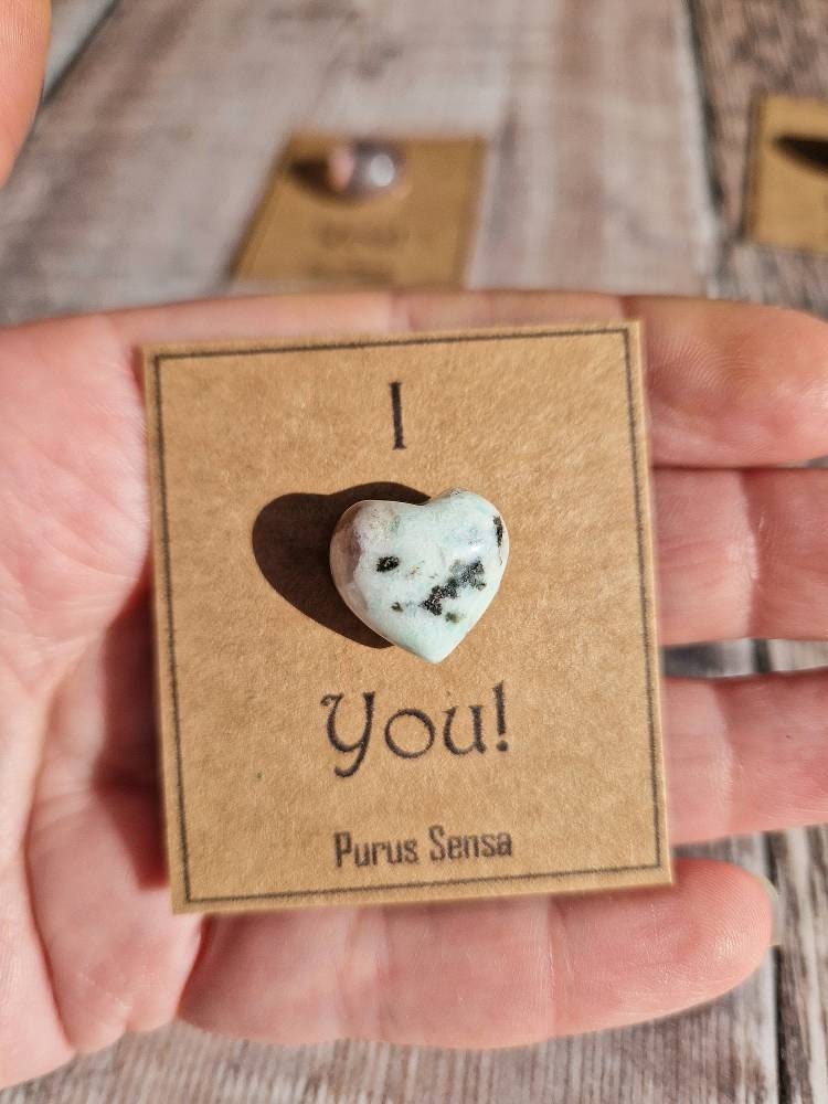 I love you cute mini crystal heart gift.