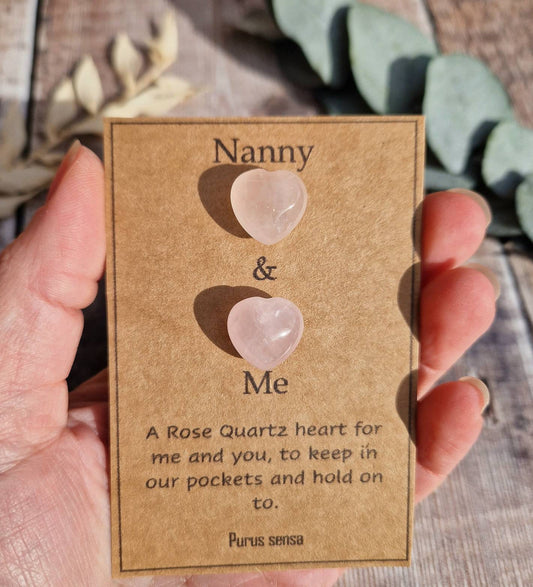 Nanny & Me rose quartz crystal gift