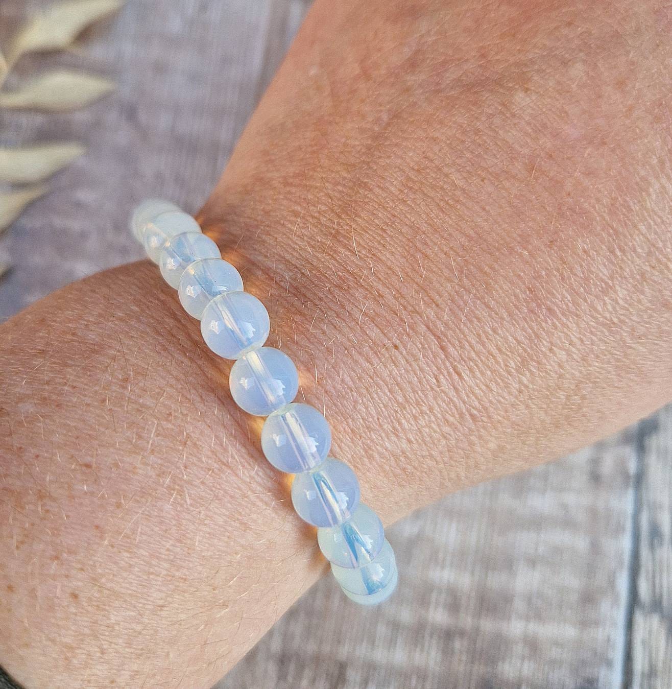 Beautiful opalite bracelet and tumble stone set