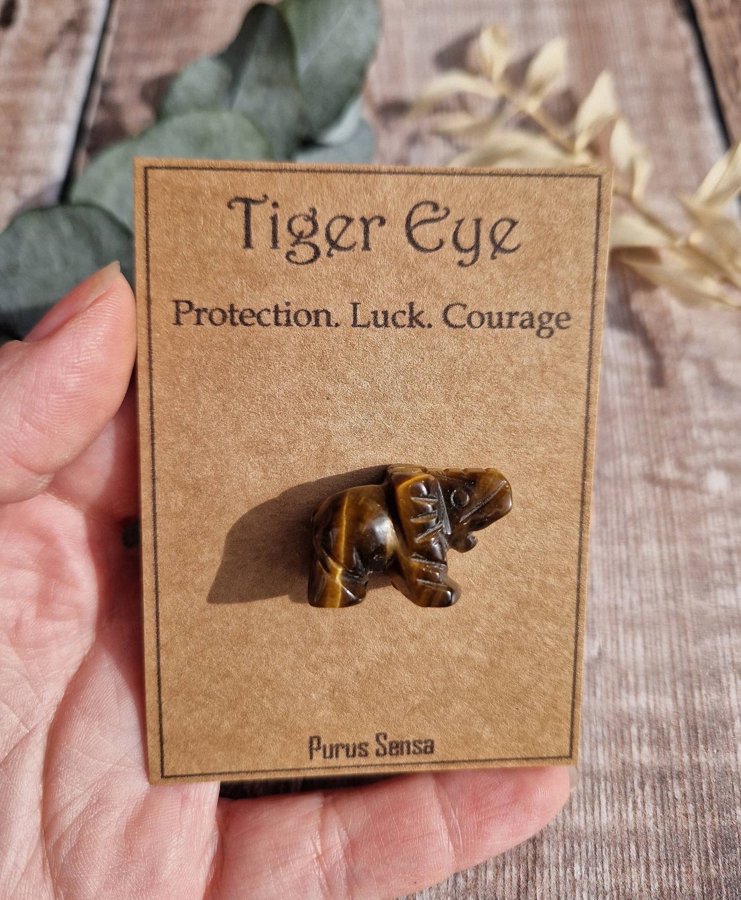 Tiger eye protection elephant gift