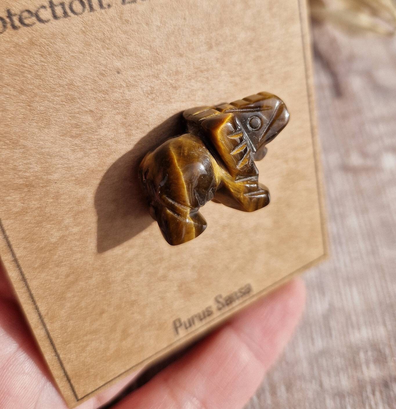 Tiger eye protection elephant gift