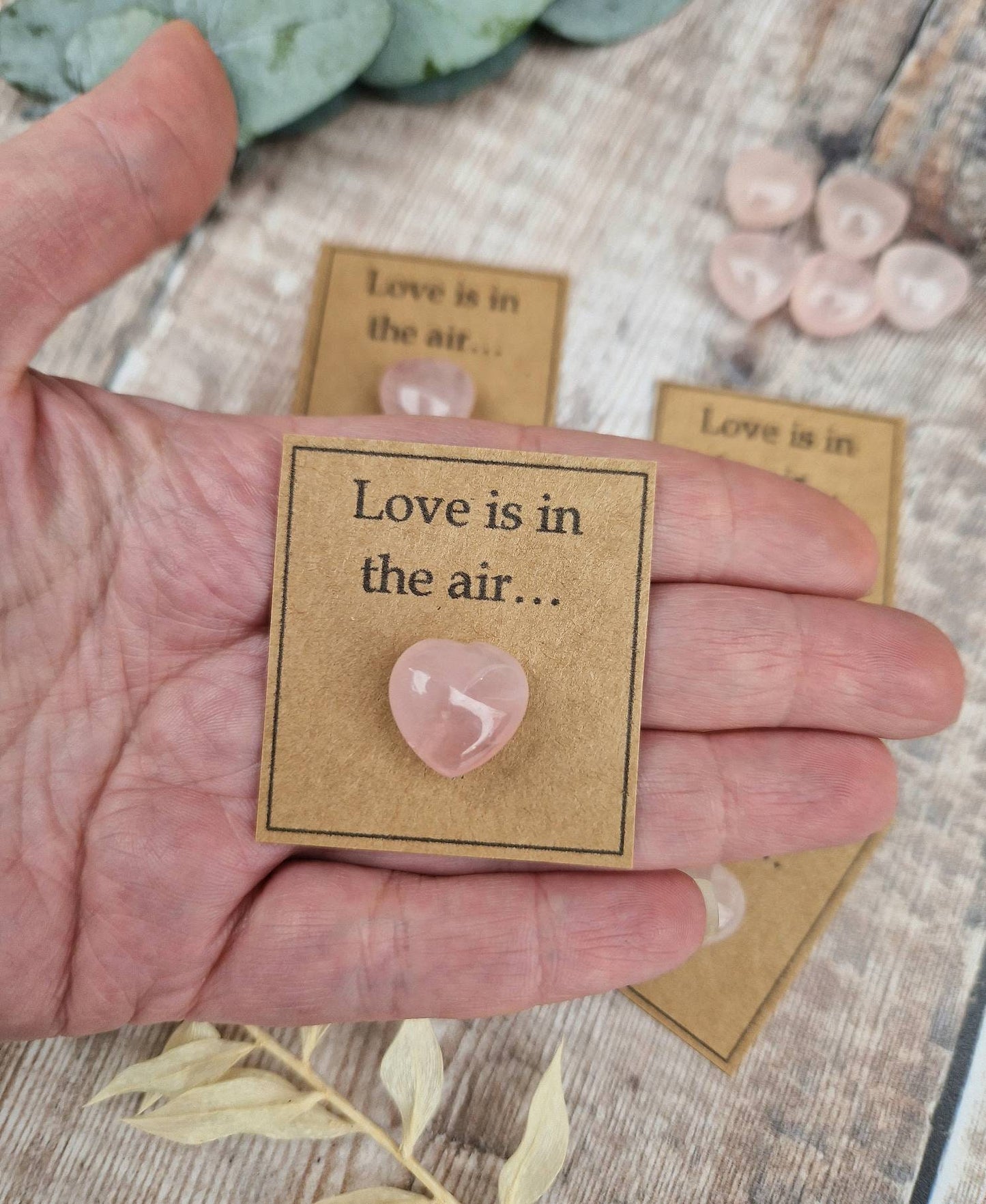 Rose quartz wedding favour