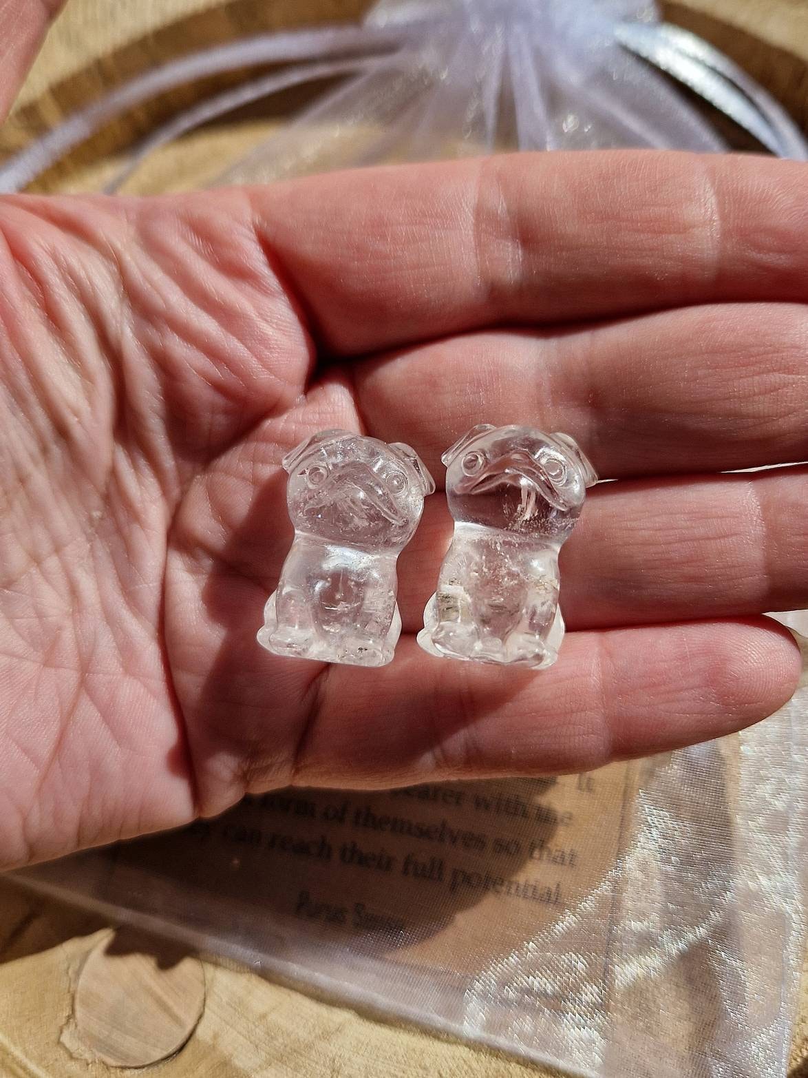 Pug crystal. Pug gift. Gift for Pug lover. Clear quartz crystal Pug. Pug life