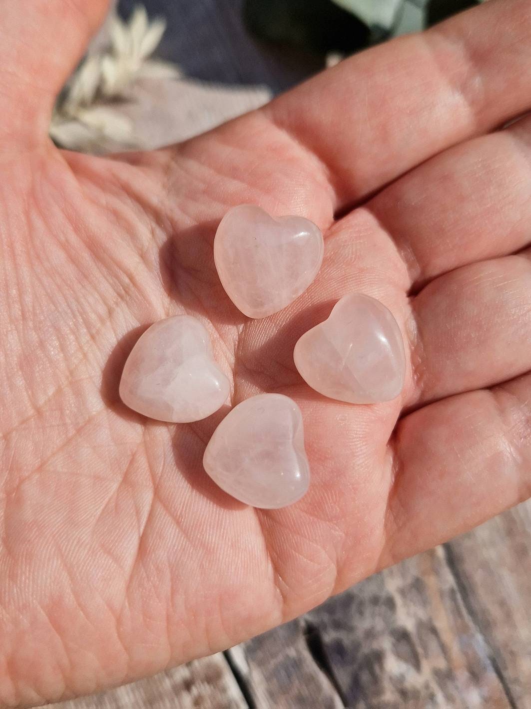 Unique cute rose quartz moon crystal gift for dad