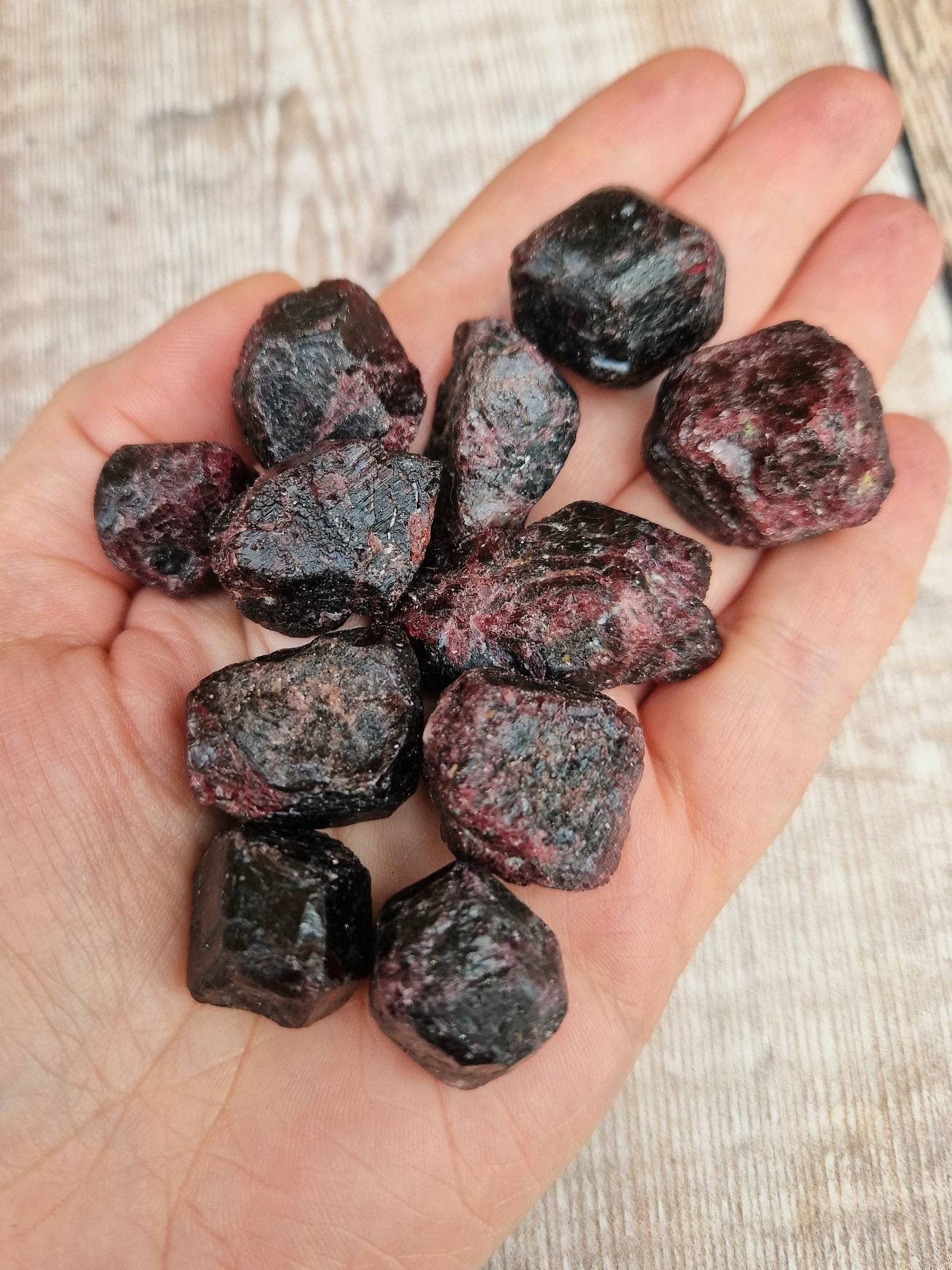 Genuine raw garnet tumble stone