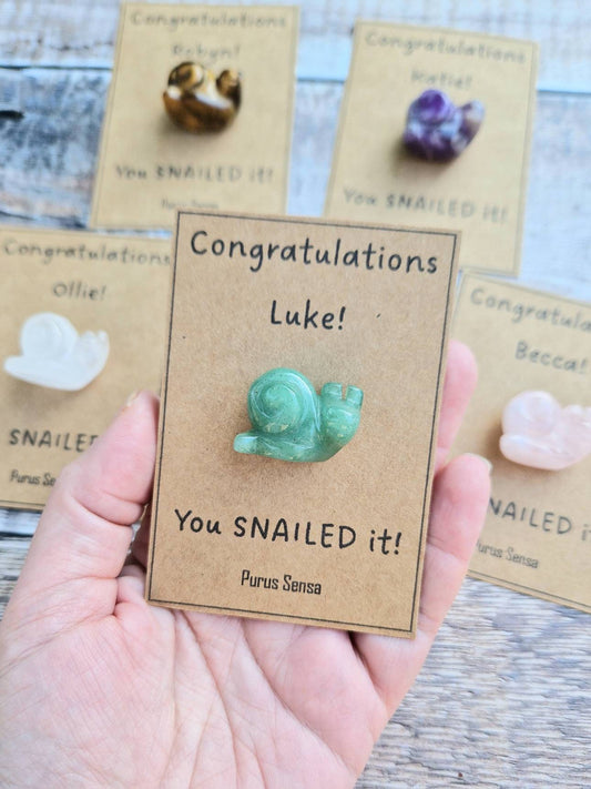 Cute congratulations Snail crystal gift