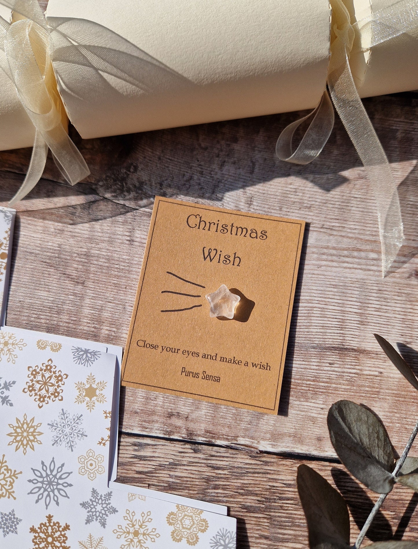 PERSONALISED Christmas star crystal gift